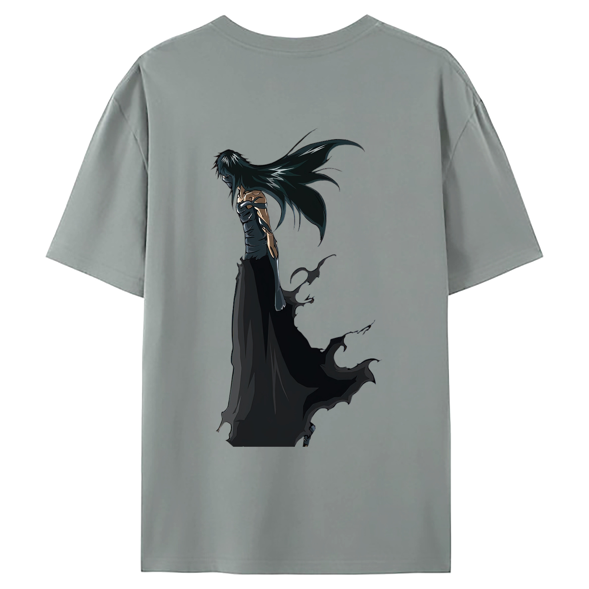 （画像用） ブリーチ 黒崎一護（くろさき いちご）BLEACH Kurosaki Ichigo 綿100％ メンズ半袖Tシャツ（バックプリント） 通気性